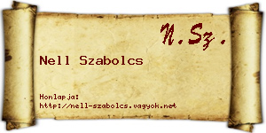 Nell Szabolcs névjegykártya