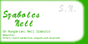 szabolcs nell business card